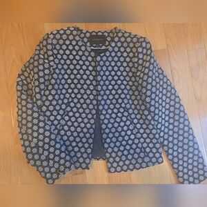 Banana Republic Black and White Textured Blazer